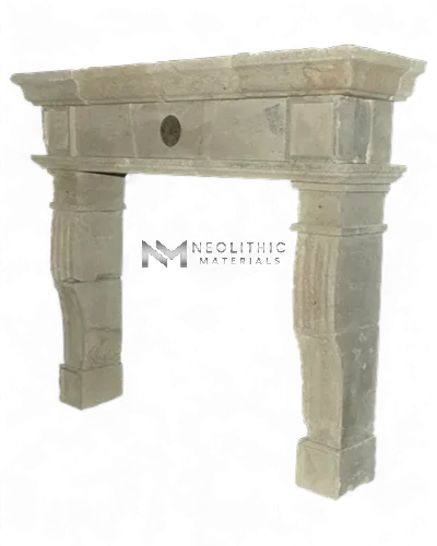 Reclaimed Limestone Mantel - Image 2